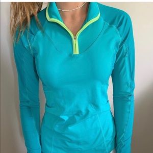 Lululemon Teal Quarter Zip Size 4